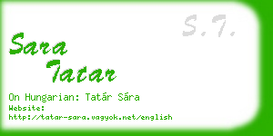 sara tatar business card